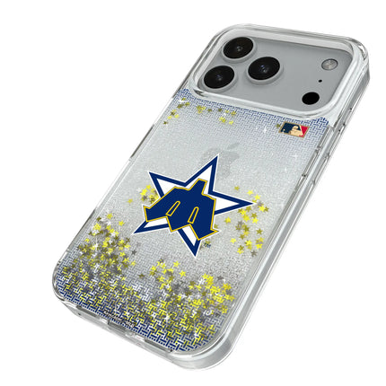 Seattle Mariners 1981-1986 - Cooperstown Collection Linen Glitter Phone Case for Apple iPhone