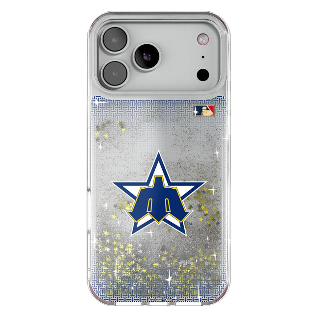 Seattle Mariners 1981-1986 - Cooperstown Collection Linen Glitter Phone Case for Apple iPhone