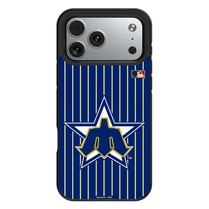 Seattle Mariners 1981-1986 - Cooperstown Collection Pinstripe Bump Phone Case for Apple iPhone
