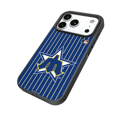 Seattle Mariners 1981-1986 - Cooperstown Collection Pinstripe Bump Phone Case for Apple iPhone