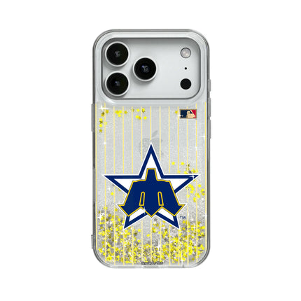 Seattle Mariners 1981-1986 - Cooperstown Collection Pinstripe Glitter Phone Case for Apple iPhone