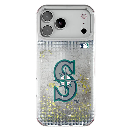 Seattle Mariners Linen Glitter Phone Case for Apple iPhone