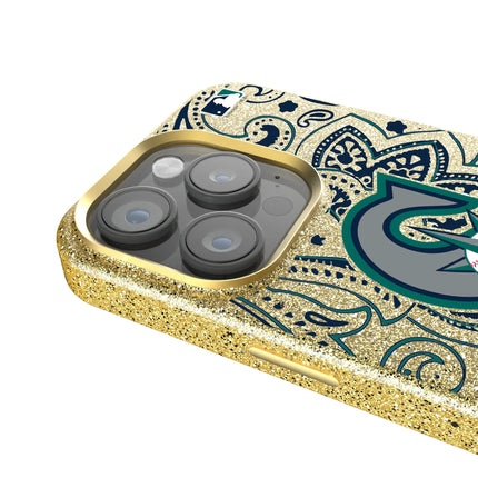 Seattle Mariners Paisley Bling Phone Case for Apple iPhone