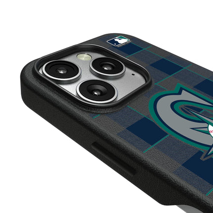 Seattle Mariners Plaid MagSafe Compatible Phone Case for Apple iPhone