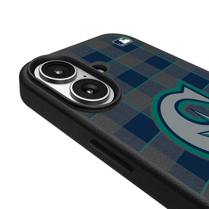 Seattle Mariners Plaid MagSafe Compatible Phone Case for Apple iPhone