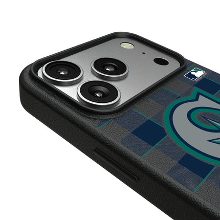 Seattle Mariners Plaid MagSafe Compatible Phone Case for Apple iPhone