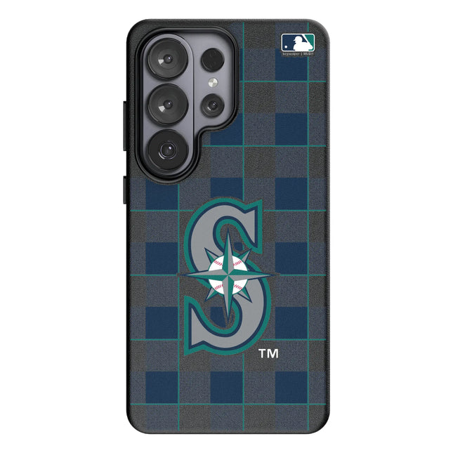 Seattle Mariners Plaid MagSafe Compatible Phone Case for Samsung Galaxy