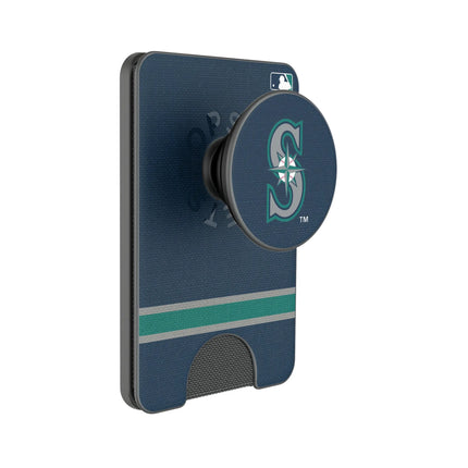 Seattle Mariners Stripe PopSockets MagSafe-Compatible PopWallet+
