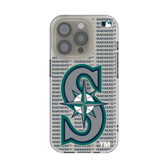 Seattle Mariners Text Backdrop Clear Phone Case for Apple iPhone