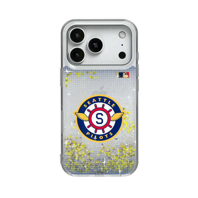 Seattle Pilots 1969 - Cooperstown Collection Linen Glitter Phone Case for Apple iPhone
