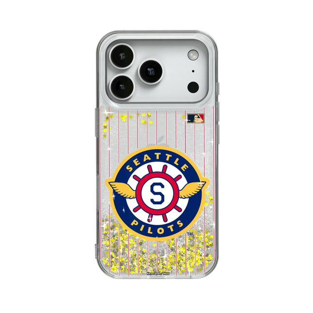 Seattle Pilots 1969 - Cooperstown Collection Pinstripe Glitter Phone Case for Apple iPhone