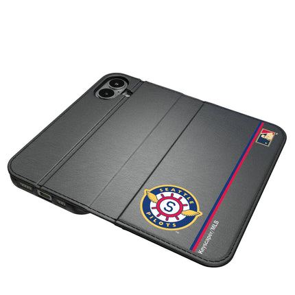 Seattle Pilots 1969 - Cooperstown Collection Sidebar Folio 2.0 Case for Apple iPhone
