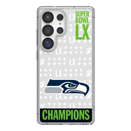 Seattle Seahawks 2026 Super Bowl Clear Phone Case for Samsung Galaxy