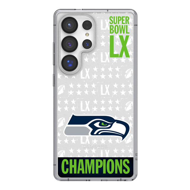 Seattle Seahawks 2026 Super Bowl Clear Phone Case for Samsung Galaxy