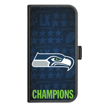 Seattle Seahawks 2026 Super Bowl Folio 2.0 Case for Apple iPhone