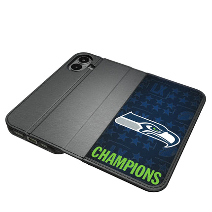 Seattle Seahawks 2026 Super Bowl Folio 2.0 Case for Apple iPhone