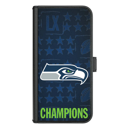 Seattle Seahawks 2026 Super Bowl Folio 2.0 Case for Apple iPhone