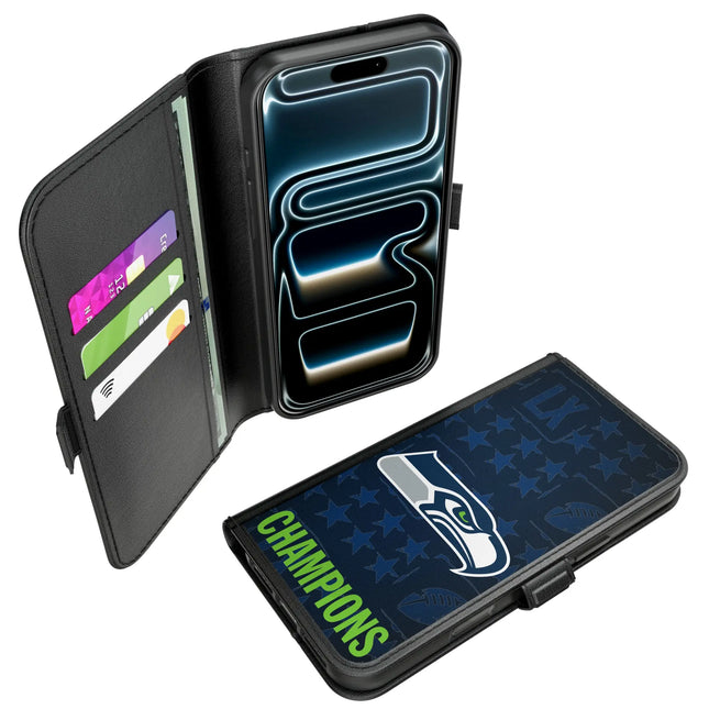Seattle Seahawks 2026 Super Bowl Folio 2.0 Case for Apple iPhone
