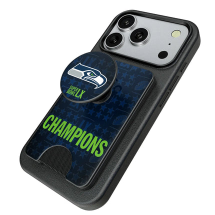 Seattle Seahawks 2026 Super Bowl PopSockets MagSafe-Compatible PopWallet+