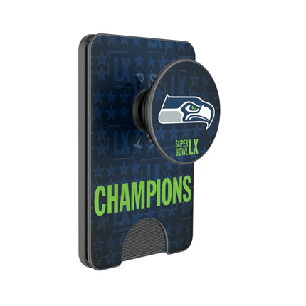 Seattle Seahawks 2026 Super Bowl PopSockets MagSafe-Compatible PopWallet+