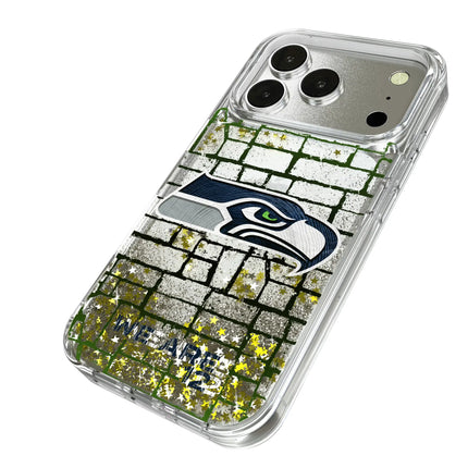 Seattle Seahawks Brick Glitter Phone Case for Apple iPhone