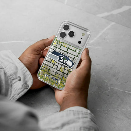 Seattle Seahawks Brick Glitter Phone Case for Apple iPhone