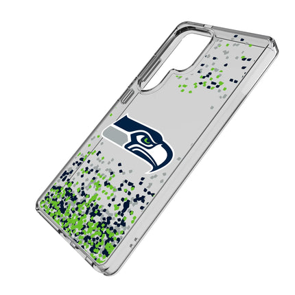 Seattle Seahawks Confetti Clear Phone Case for Samsung Galaxy