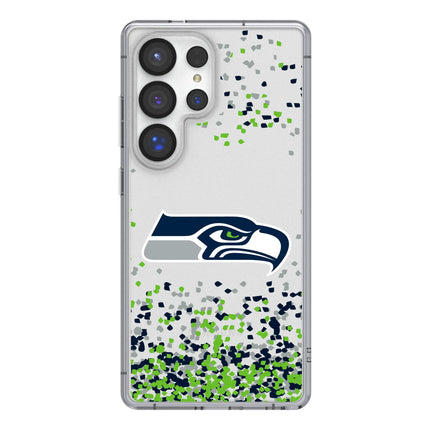 Seattle Seahawks Confetti Clear Phone Case for Samsung Galaxy