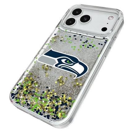 Seattle Seahawks Confetti Glitter Phone Case for Apple iPhone