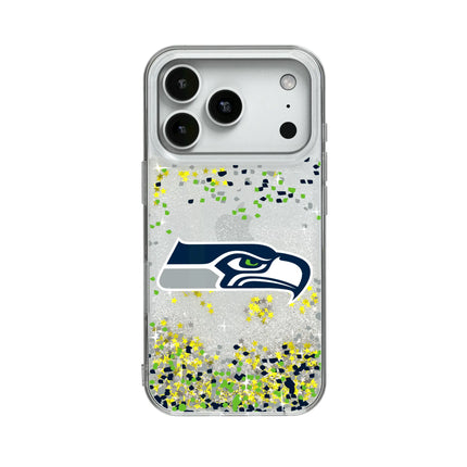 Seattle Seahawks Confetti Glitter Phone Case for Apple iPhone