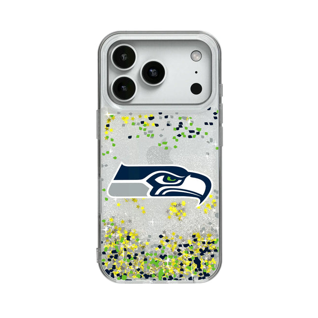 Seattle Seahawks Confetti Glitter Phone Case for Apple iPhone
