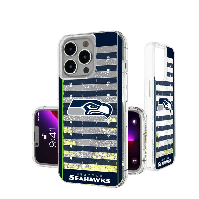 Seattle Seahawks Field Glitter Phone Case for Apple iPhone