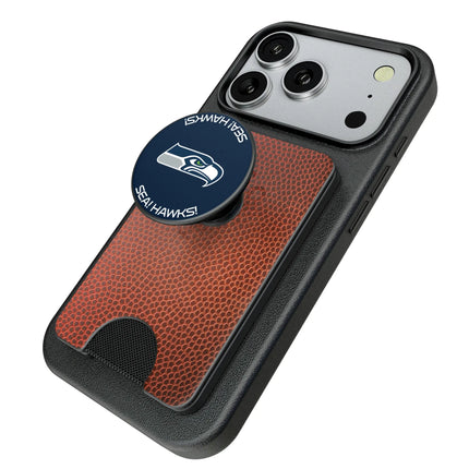 Seattle Seahawks Football PopSockets MagSafe-Compatible PopWallet+