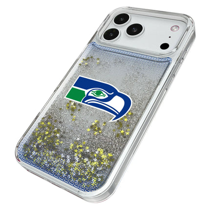 Seattle Seahawks Historic Collection Linen Glitter Phone Case for Apple iPhone