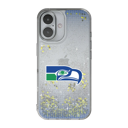 Seattle Seahawks Historic Collection Linen Glitter Phone Case for Apple iPhone