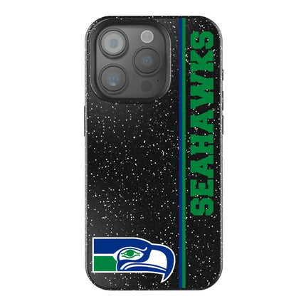 Seattle Seahawks Historic Collection Sidebar Black Bling Phone Case for Apple iPhone
