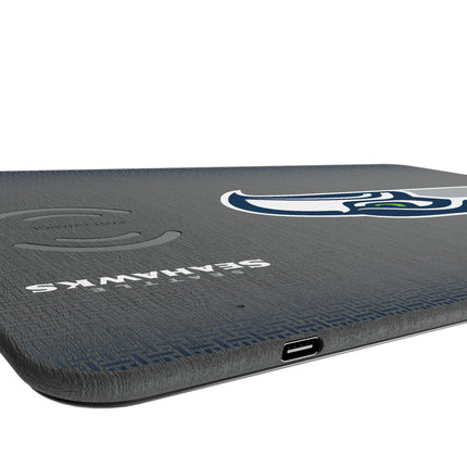 Seattle Seahawks Linen 15-Watt Wireless Charger and Mouse Pad