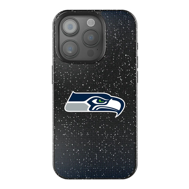 Seattle Seahawks Linen Black Bling Phone Case for Apple iPhone
