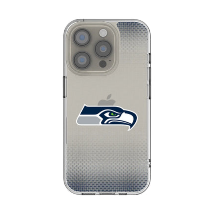 Seattle Seahawks Linen Clear Phone Case for Apple iPhone