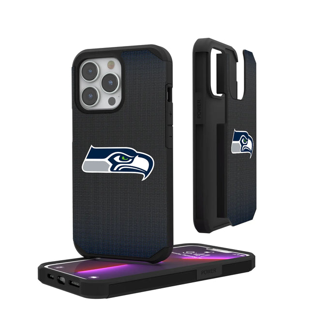 Seattle Seahawks Linen Rugged Phone Case for Apple iPhone