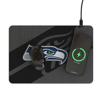 Seattle Seahawks Monocolor Tilt 15-Watt Wireless Charger and Mouse Pad