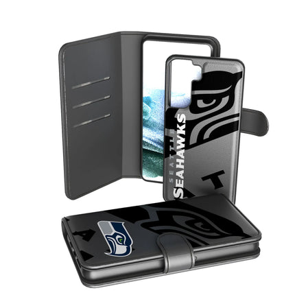 Seattle Seahawks Monocolor Tilt Wallet Phone Case for Apple iPhone