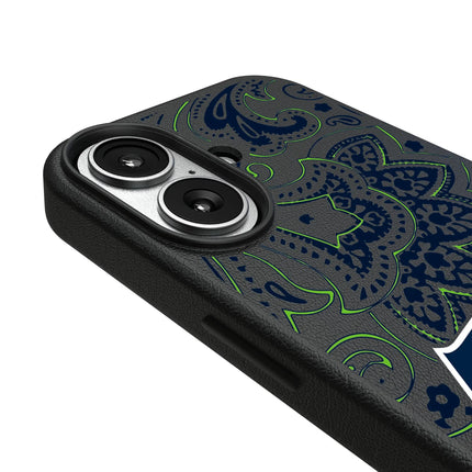 Seattle Seahawks Paisley MagSafe Compatible Phone Case for Apple iPhone