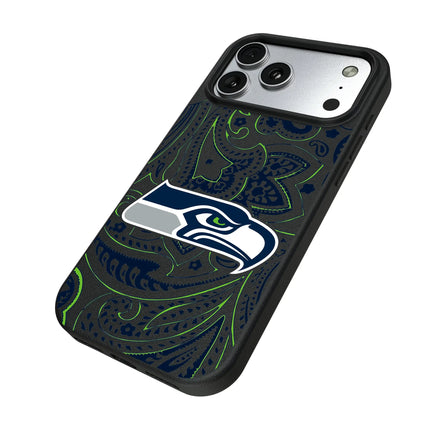 Seattle Seahawks Paisley MagSafe Compatible Phone Case for Apple iPhone