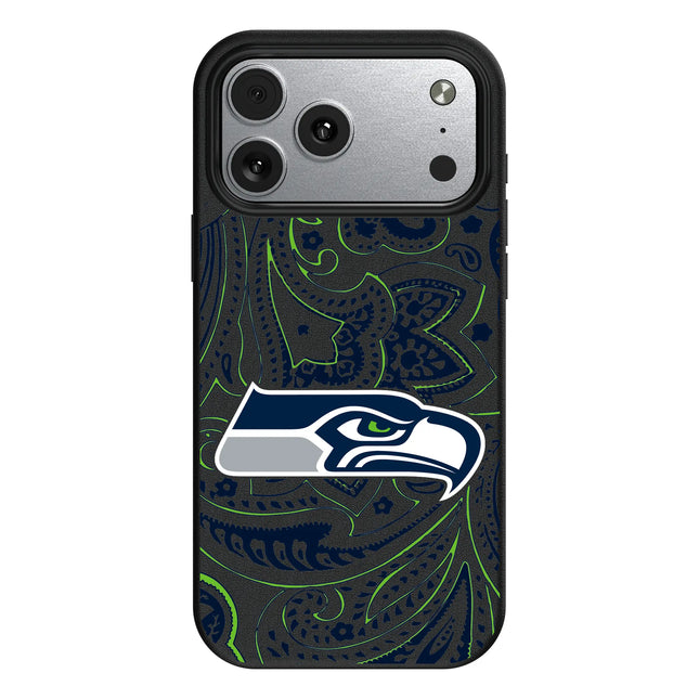 Seattle Seahawks Paisley MagSafe Compatible Phone Case for Apple iPhone