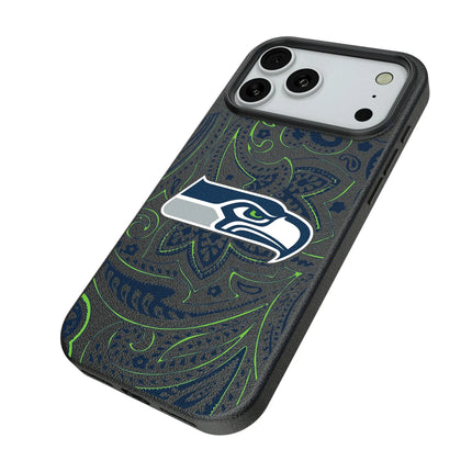Seattle Seahawks Paisley MagSafe Compatible Phone Case for Apple iPhone
