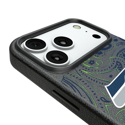 Seattle Seahawks Paisley MagSafe Compatible Phone Case for Apple iPhone