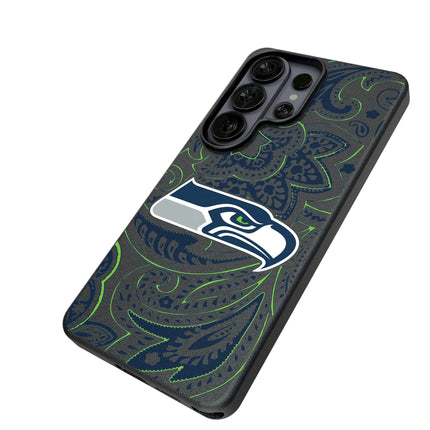 Seattle Seahawks Paisley MagSafe Compatible Phone Case for Samsung Galaxy