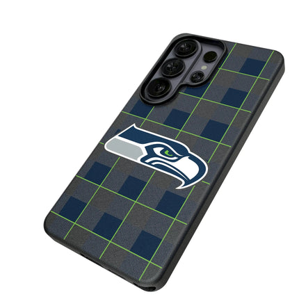 Seattle Seahawks Plaid MagSafe Compatible Phone Case for Samsung Galaxy