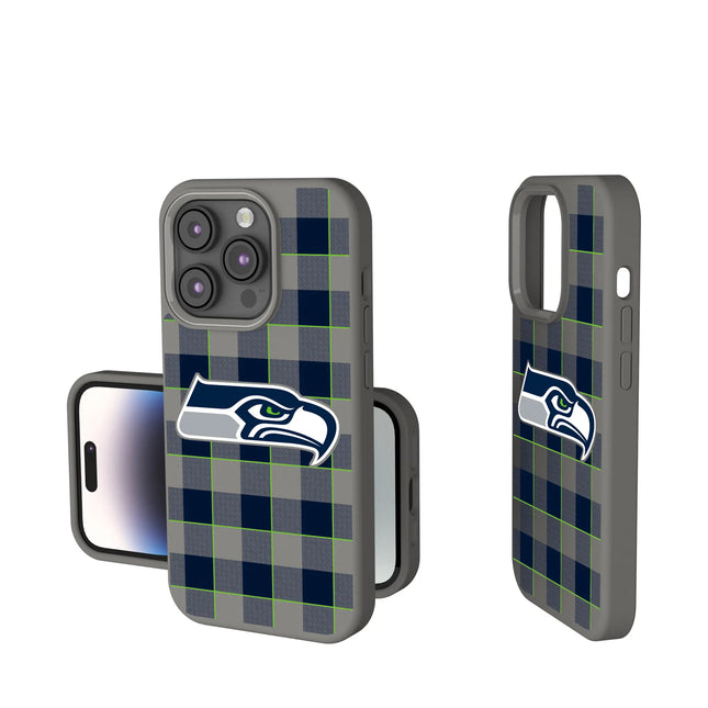 Seattle Seahawks Plaid Soft Touch Phone Case for Apple iPhone